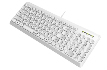 Teclado Genius Slimstar Q200 Usb Multimedia Sp White (31310020411) - Imagen 2