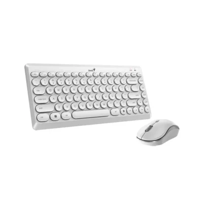 Teclado Genius + Mouse Luxemate Q8000 Tkl Wireless Usb Multimedia Sp White (31340013410) - Imagen 3
