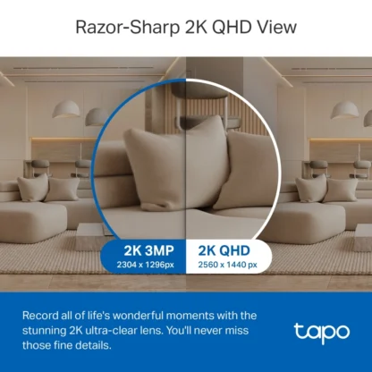 Tapo C220: Cámara WiFi 360° con IA y Visión Nocturna - Imagen 8