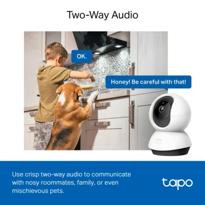 Tapo C220: Cámara WiFi 360° con IA y Visión Nocturna - Imagen 4