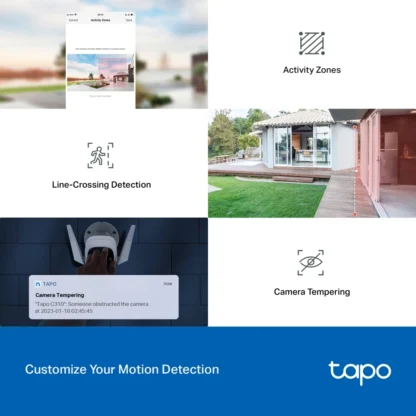 Tapo C310: Cámara Wi-Fi 2K con Visión Nocturna y Detección - Imagen 6
