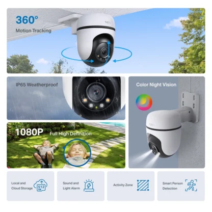 Cámara de Seguridad WiFi Tapo C500 con Giro 360° e IP65 - Imagen 10